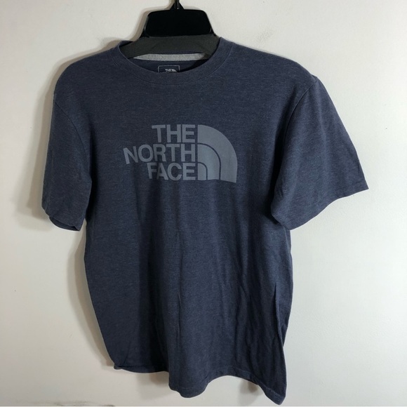 North Face Men’s T-shirt Small Blue Short Sleeve Logo - Picture 1 of 4